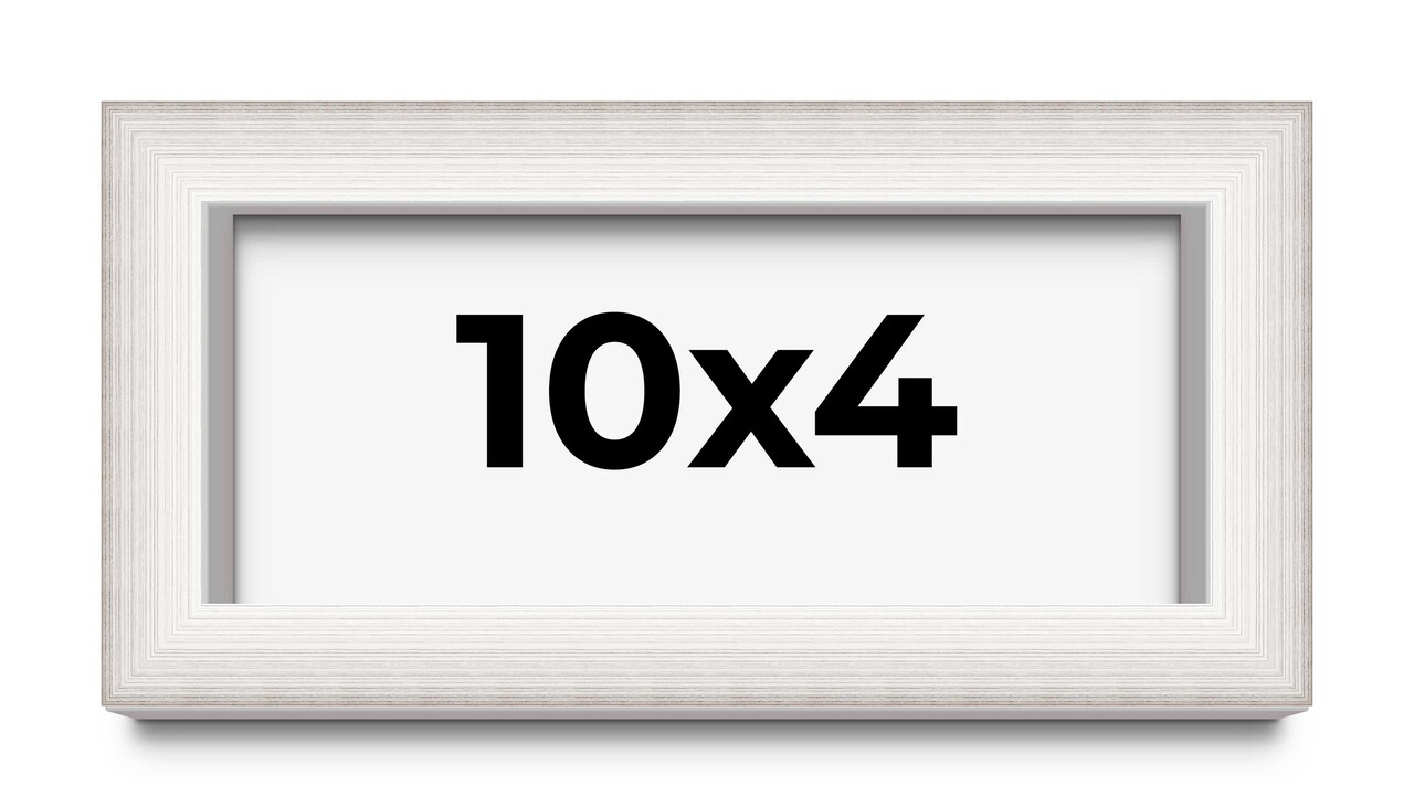Panoramic Shadow Box 1.5" Depth Silver Picture Frame - UV Acrylic, Backing, Hanging Hardware